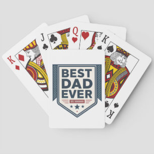 Heraldisch Schild Vormgegeven als 'Beste Papa Ooit Pokerkaarten