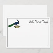 Heraldisch vintage gestileerde pauw op kroon C (Voorkant / Achterkant)