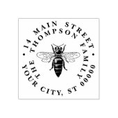 Heraldische  bij #2 Crest Naam Retouradres Rubberstempel (Afrduk)