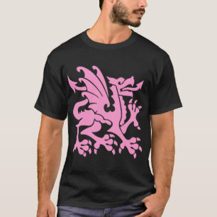 Heraldische Draak 01 - Roze T-shirt