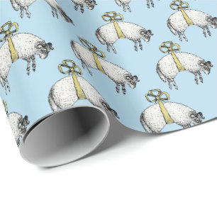 Heraldische Gebande Wol Ram Schaap Crest Embleem Y Cadeaupapier