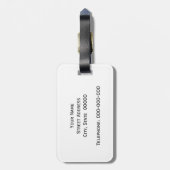 Heraldische  gestileerde pacock op kroon C Bagagelabel (Achterkant verticaal)