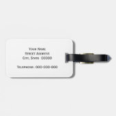 Heraldische  gestileerde pacock op kroon C Bagagelabel (Achterkant horizontaal)