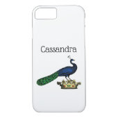 Heraldische  gestileerde pacock op kroon C Case-Mate iPhone Case (Achterkant)