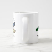 Heraldische gestileerde pacock op kroon C Jumbo Mok (Achterkant)