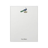 Heraldische  gestileerde pacock op kroon C Notitieblok (Gedraaid)