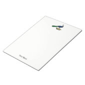 Heraldische  gestileerde pacock op kroon C Notitieblok (Schuin)