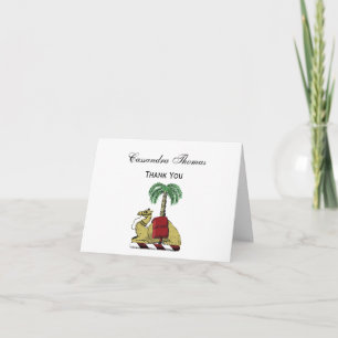 Heraldische Kameel Palmboom Kleur Wapen Bedankkaart