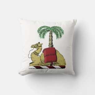 Heraldische Kameel Palmboom Kleur Wapen Kussen