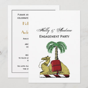 Heraldische Kameel Palmboom Kleur Wapenkaart Kaart