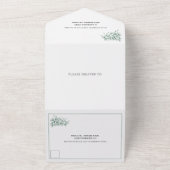  heraldische krest en initialen bruiloft all in one uitnodiging (Buitenkant)