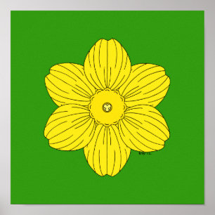 Heraldische narcis poster