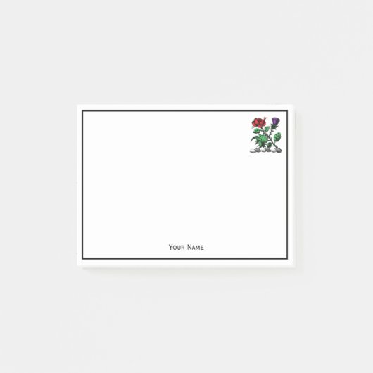 Heraldische Roos en dikke laag wapenstilstand Post-it® Notes (Voorkant)