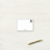 Heraldische Roos en dikke laag wapenstilstand Post-it® Notes (Op bureau)