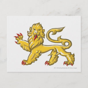 Heraldische symbool van de leeuwenstaarder briefkaart