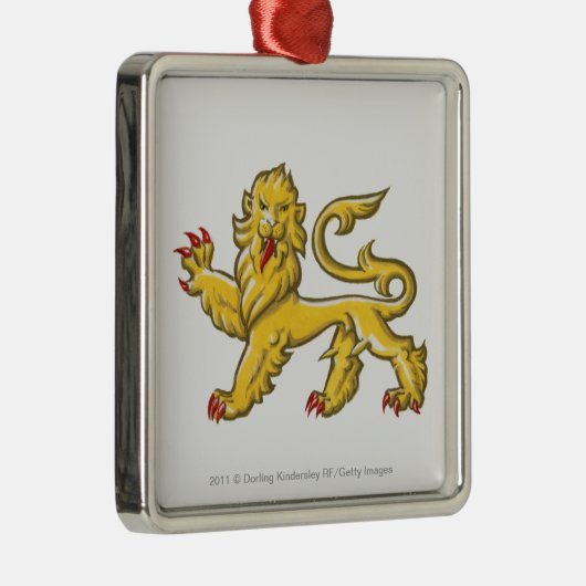Heraldische symbool van de leeuwenstaarder metalen ornament (Rechts)