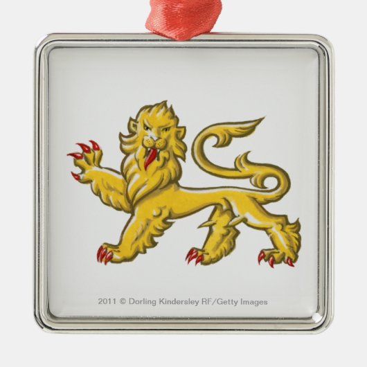 Heraldische symbool van de leeuwenstaarder metalen ornament (Voorkant)