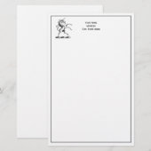 Heraldische Unicorn-kweekmunt van het wapenembleem Briefpapier (Voorkant / Achterkant)