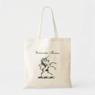 Heraldische Unicorn-kweekmunt van het wapenembleem Tote Bag