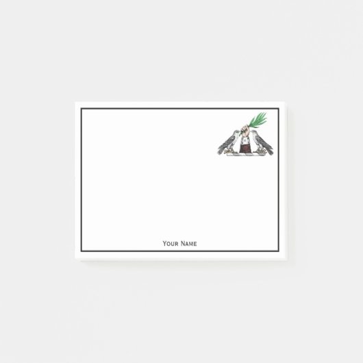  heraldische valken met handbediende kam post-it® notes (Voorkant)