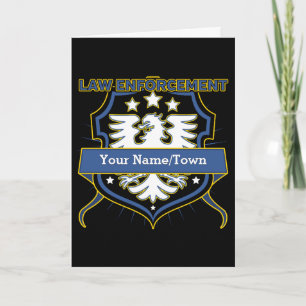 Heraldry Crest van de politie Bedankkaart