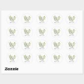 Herb Bay Leaf Waterverf Ronde Sticker (Vel)