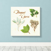 Herb Bouquet Canvas Art Afdruk (Insitu (Houten vloer))