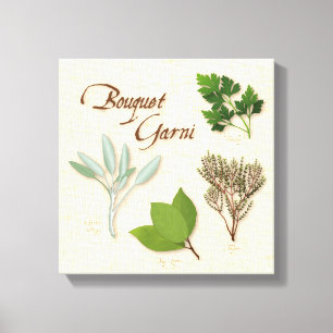 Herb Bouquet Canvas Art Afdruk
