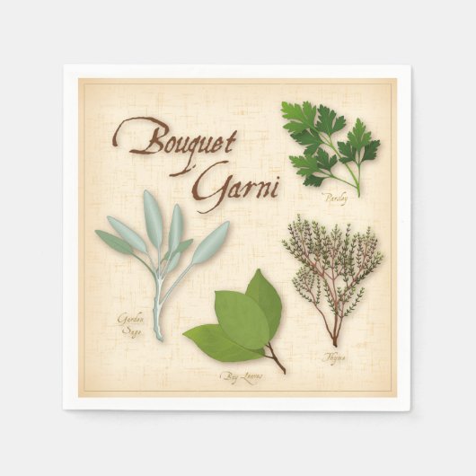 Herb Bouquet Napkins Servet (Voorkant)