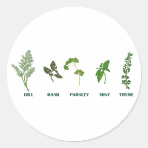 Herb Collectie Ronde Sticker