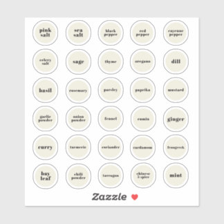 Herb- en specerijlabels sticker