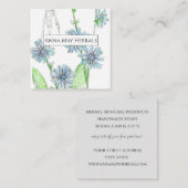 Herb Farm Chicory Plante médicinal Carte de visite (Devant / Derrière)