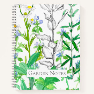 Herb Garden Record Book Botanisch Schetsboek Notitieboek
