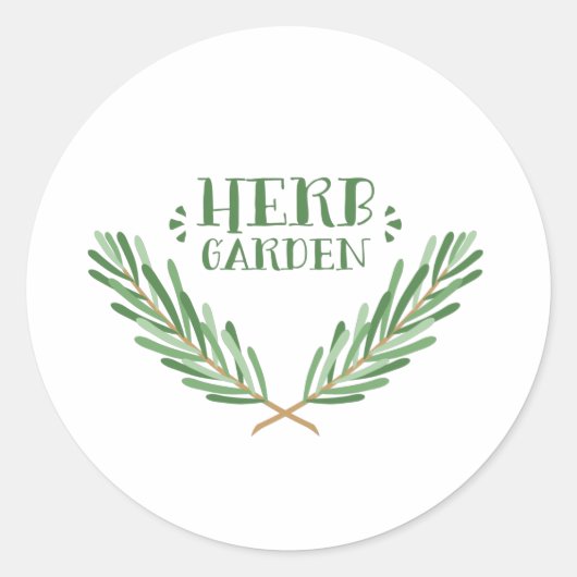 Herb Garden Ronde Sticker (Voorkant)