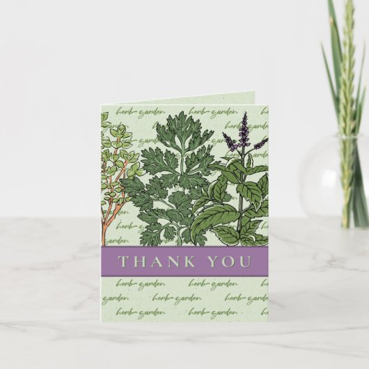 Herb Green Garden  Bedankkaart (Voorkant)
