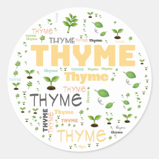 HERB MOT ÉTIQUETTE THYME ÉTIQUETTE (Devant)