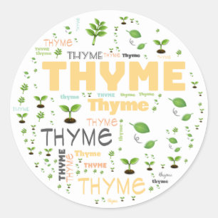 HERB MOT ÉTIQUETTE THYME ÉTIQUETTE
