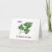Herb Pun, sorry dat het mijn foutkaart is. Bedankkaart (Voorkant)