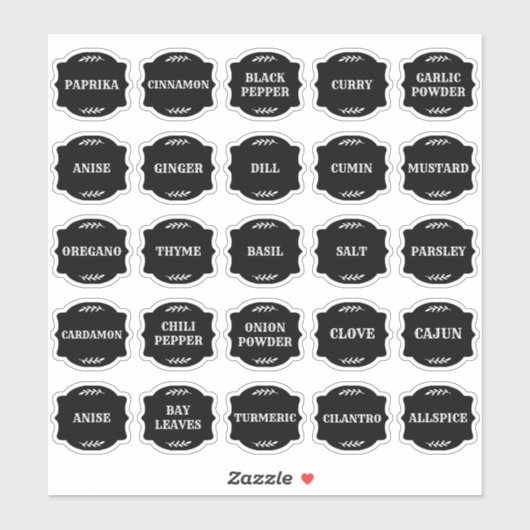 Herb & Spice Jar Labels  (Vel)