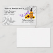 Herbal Essential Huiles Thème Cartes de visite (Devant / Derrière)