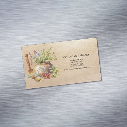 Herbal Logo Magnetisch Visitekaartje (Voorbeeld)