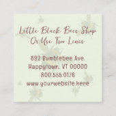 Herbalist Coneflower Echinacea Hommels Vierkante Visitekaartje (Achterkant)