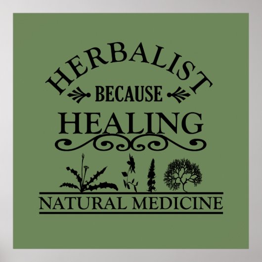 herbalist omdat genezing poster (Voorkant)