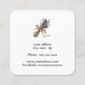 Herbalist Vierkante Visitekaartje (Achterkant)