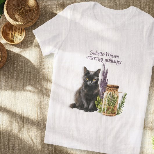 Herbalist Zwarte Kat Kruidenpot Tri-Blend Shirt