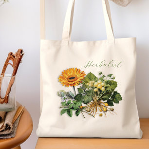 Herbaliste Fleurs Herbes Calendula Sac fourre-tout