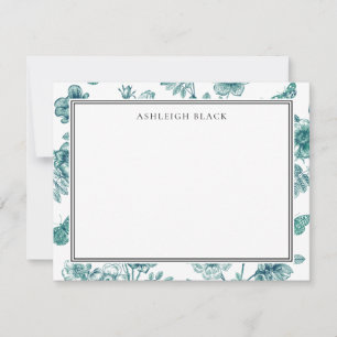 Herbarium Butterfly Toile Notecard Notitiekaartje