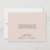 Herbe Boho Pampas | Carte de remerciements de pêch (Dos)