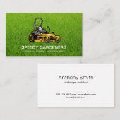 Herbe | Carte de visite d'icône Landscaper Lawn Mo (Devant / Derrière)