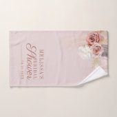 Herbe de la Pampa Floral Script Fête de Mariage (Serviette à main)